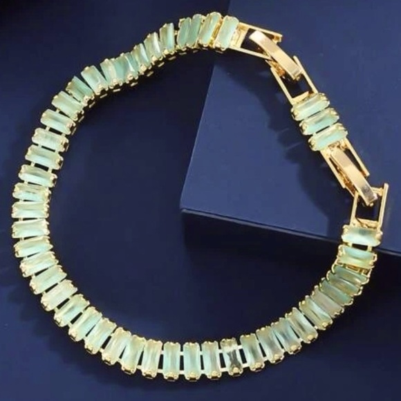 Jewelry Swarovski Elements Mint Green Tennis Bracelet Poshmark